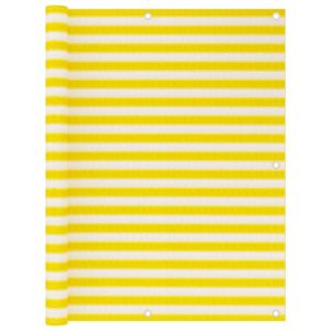 Altanafskærmning 120x500 cm HDPE gul og hvid