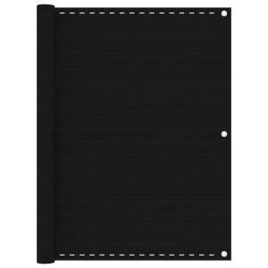 Altanafskærmning 120x500 cm HDPE sort