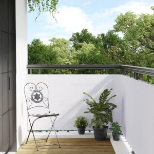 Altanafskærmning 500x90 cm polyrattan hvid
