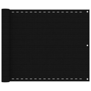 Altanafskærmning 75x400 cm HDPE sort