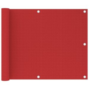 Altanafskærmning 75x500 cm HDPE rød
