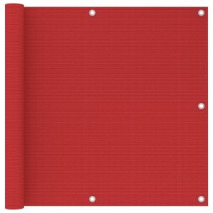Altanafskærmning 90x600 cm HDPE rød